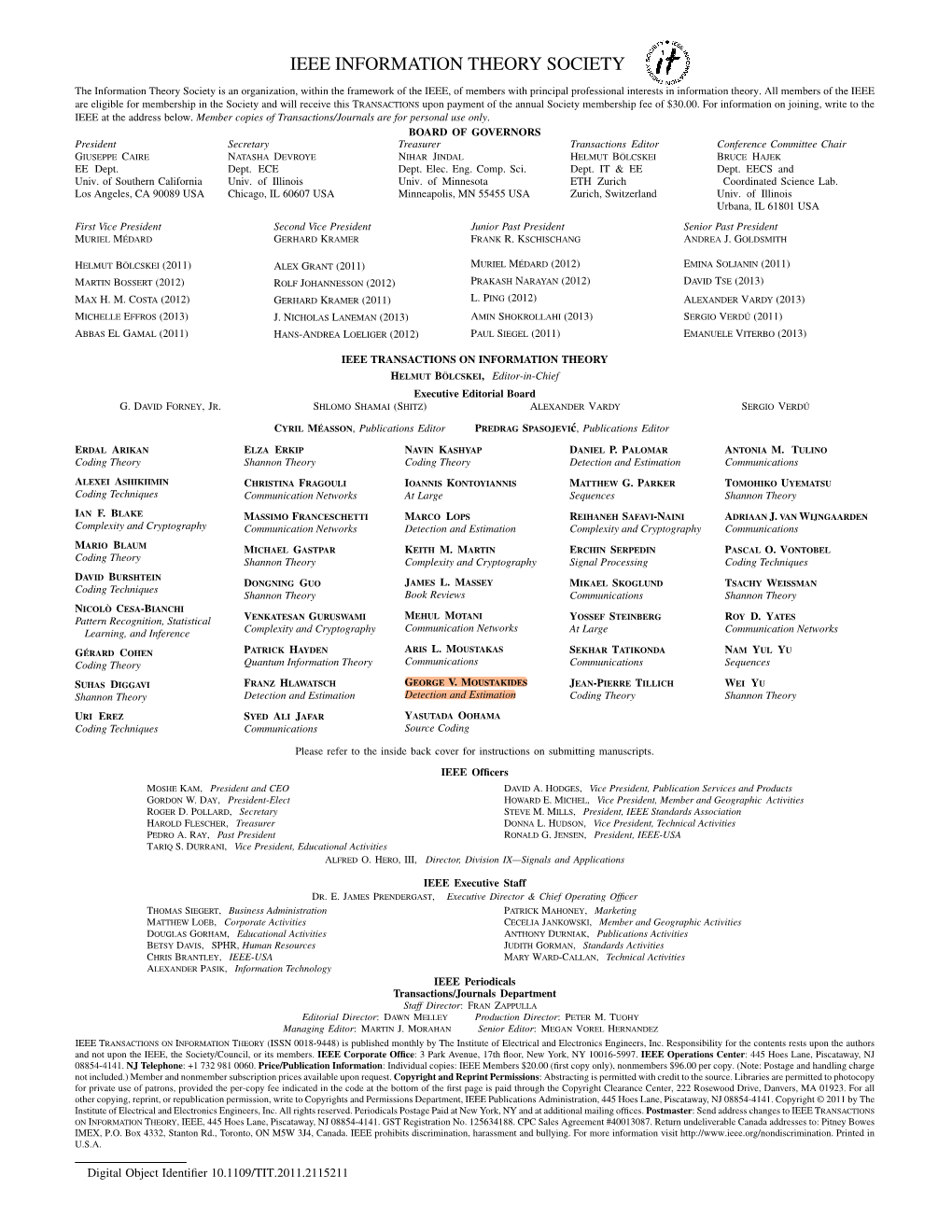 Ieee Information Theory Society