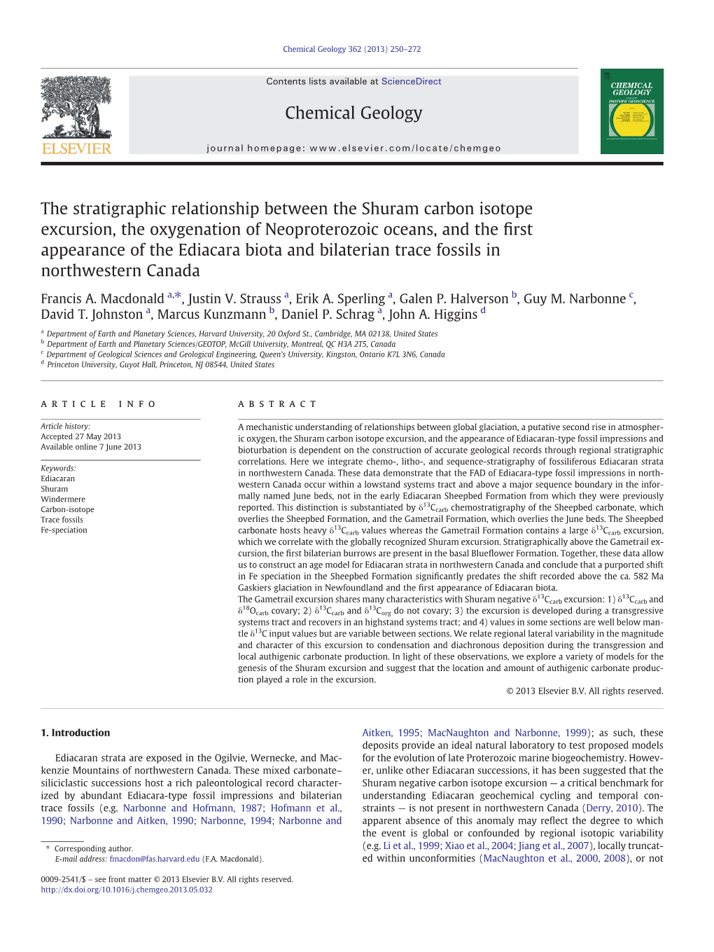 The Stratigraphic Relationship Between the Shuram Carbon Isotope