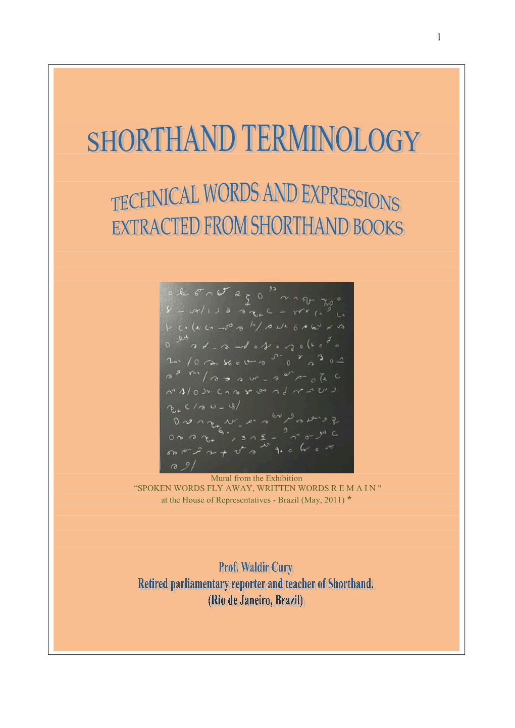 Shorthand Vocabulary