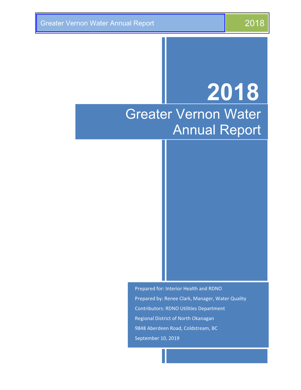 Greater Vernon Water Annual Report 2018