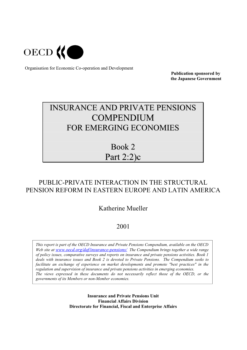 Organisation for Economic Co-Operation and Development