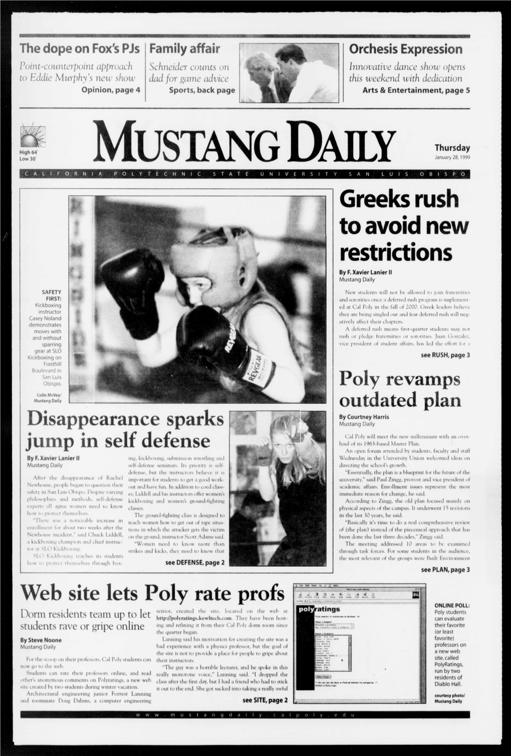 Mustang Daily, January 28, 1999