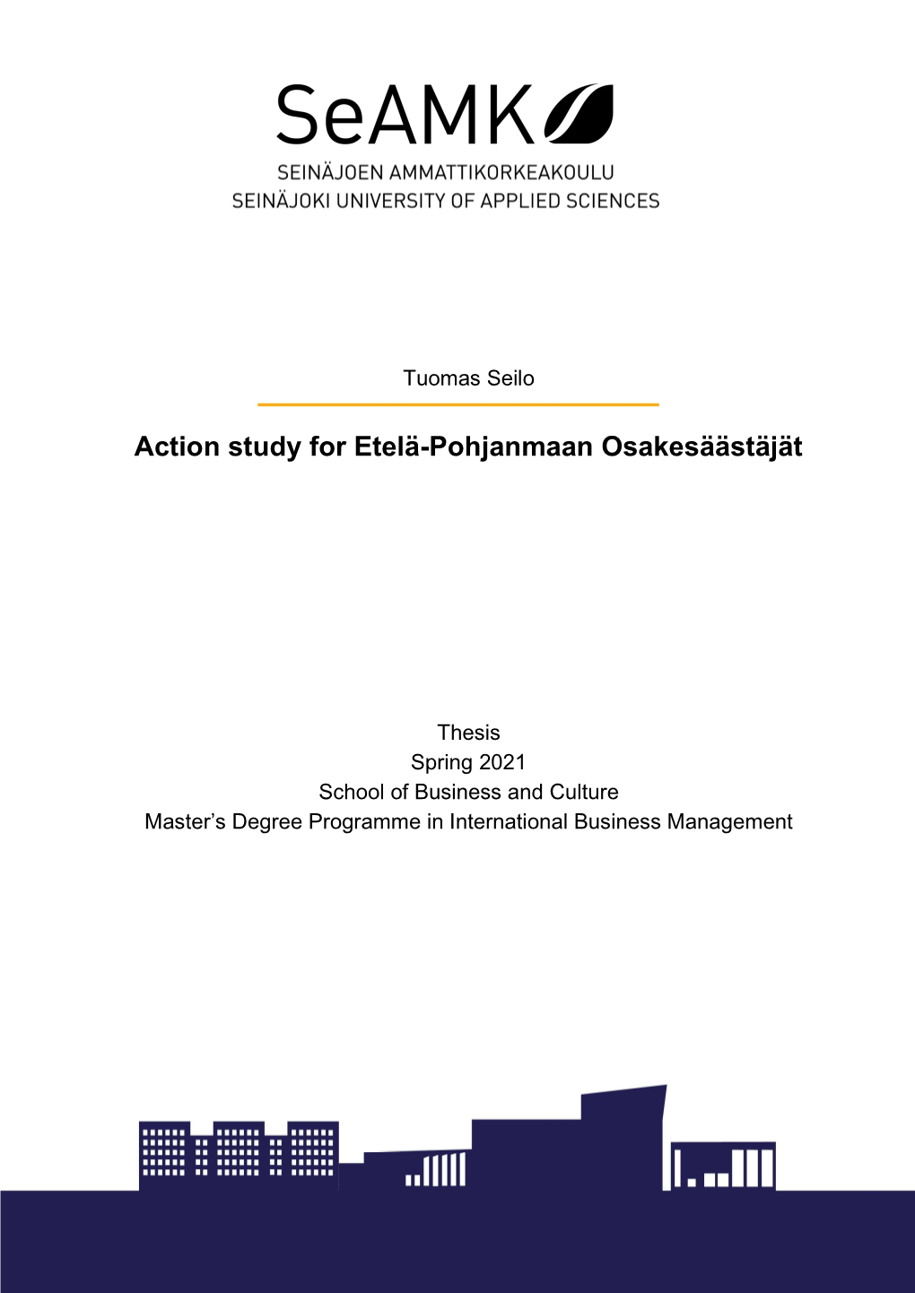 Action Study for Etelä-Pohjanmaan Osakesäästäjät