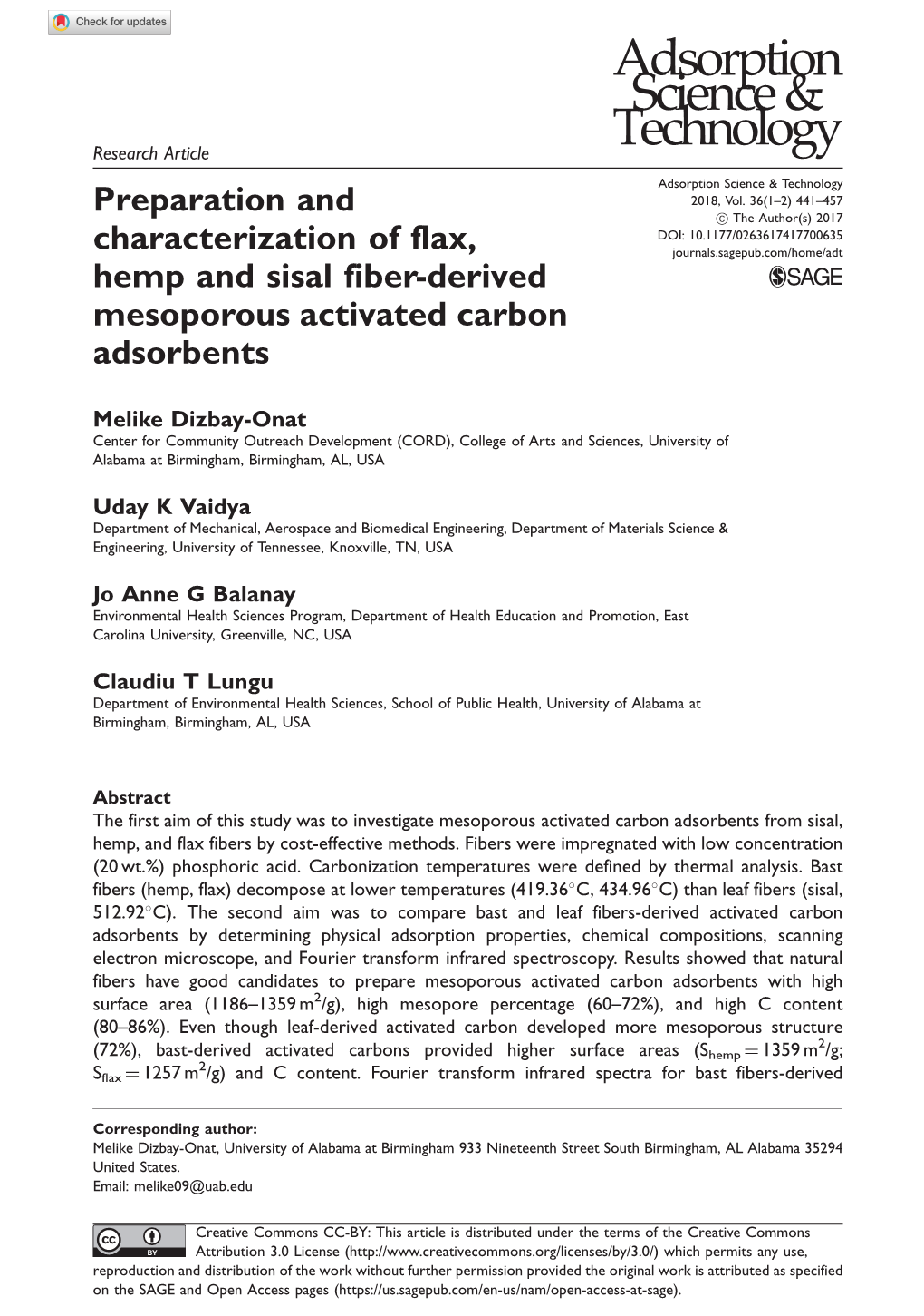 Preparation and Characterization of Flax, Hemp and Sisal Fiber-Derived