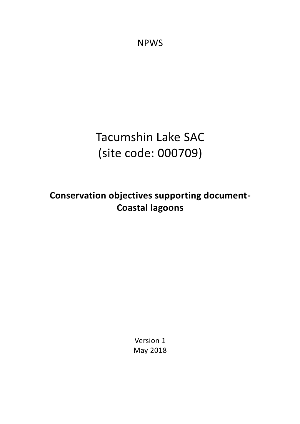 Tacumshin Lake SAC (Site Code: 000709)