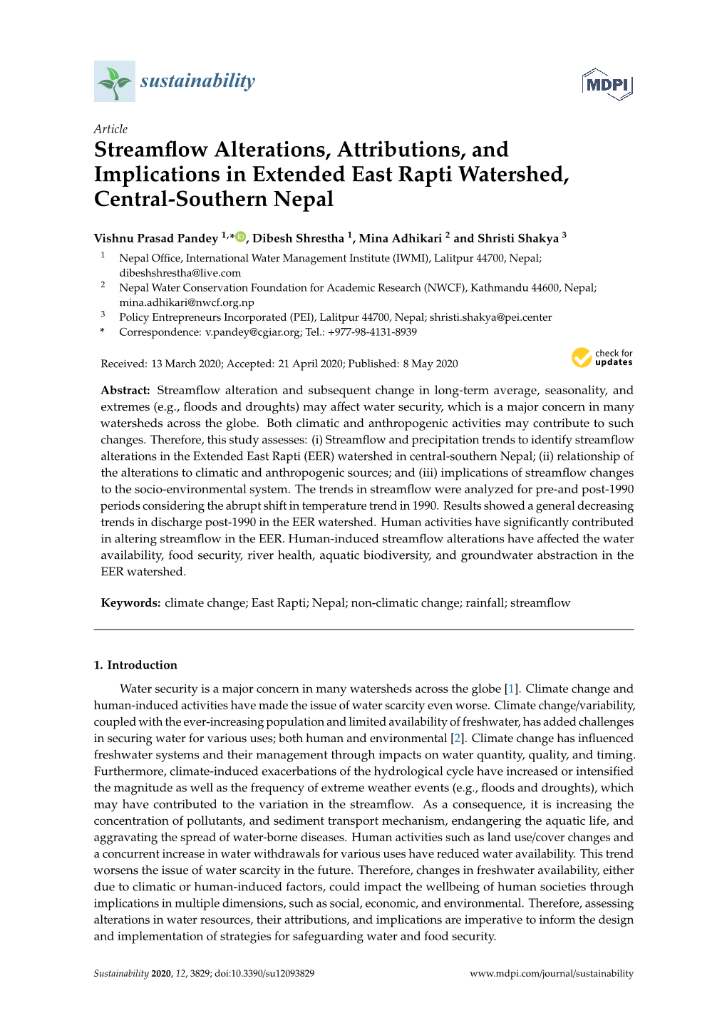 Streamflow Alterations, Attributions, and Implications in Extended East