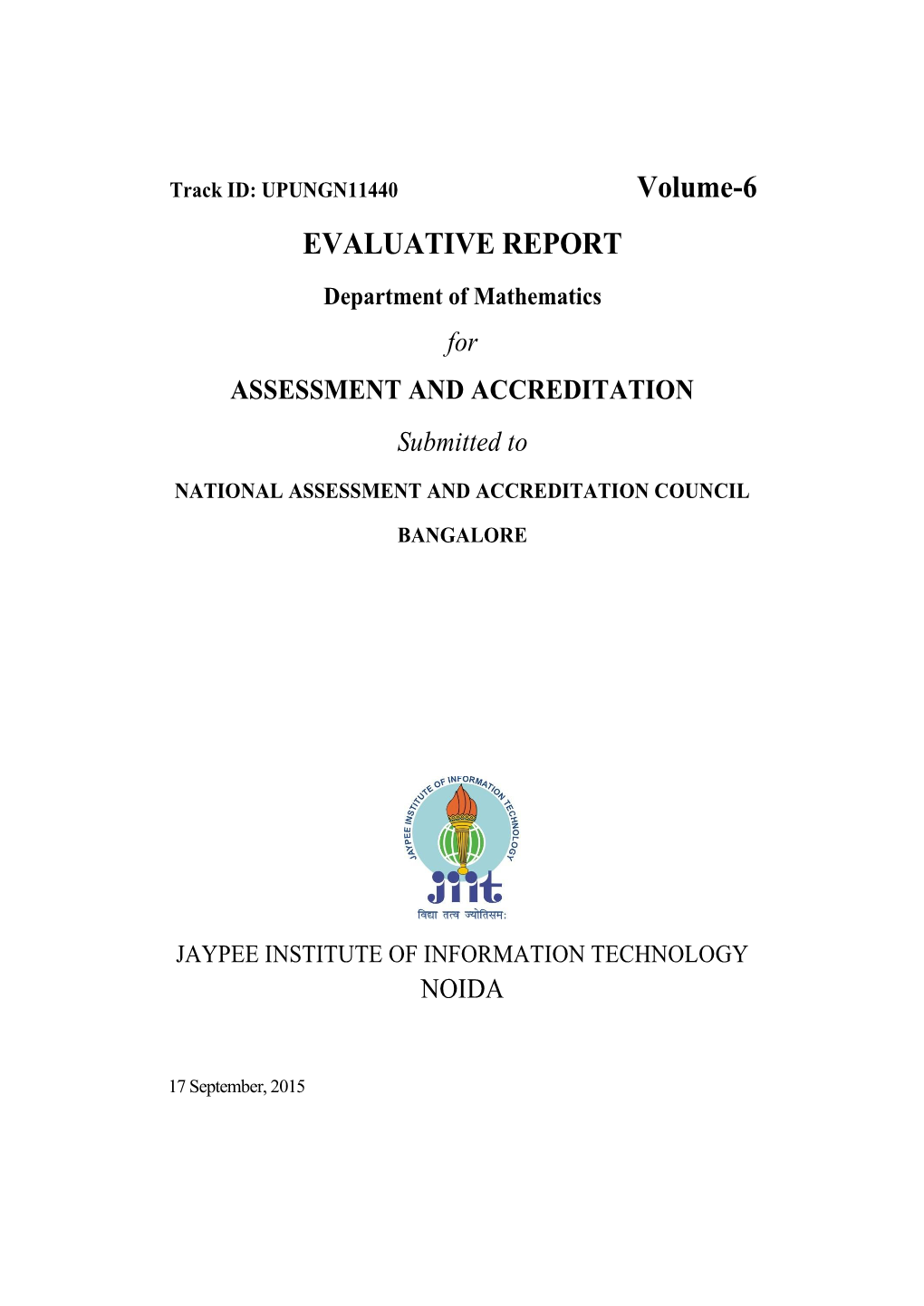 Mathematics for ASSESSMENT and ACCREDITATION Submitted To