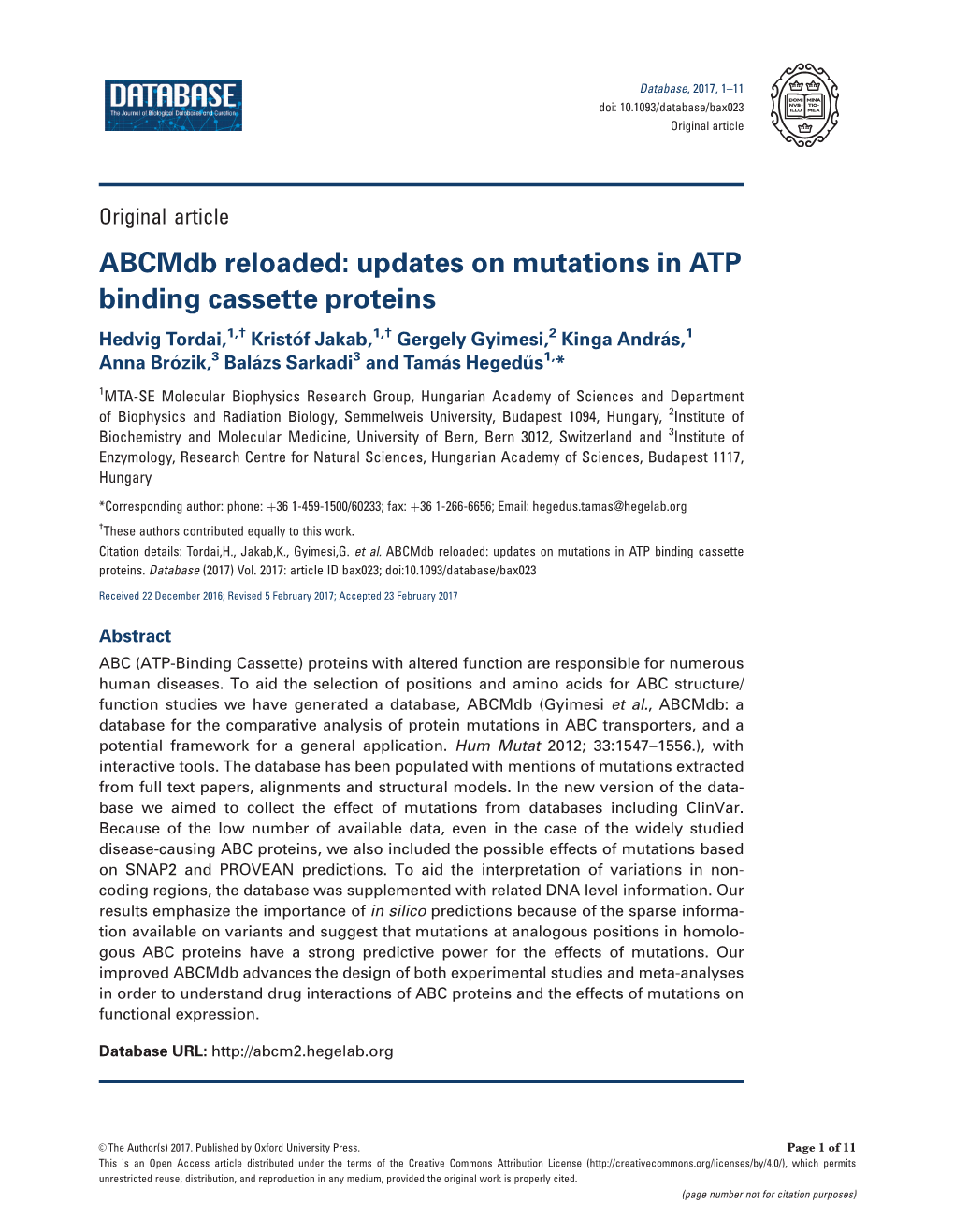 Updates on Mutations in ATP Binding Cassette Proteins