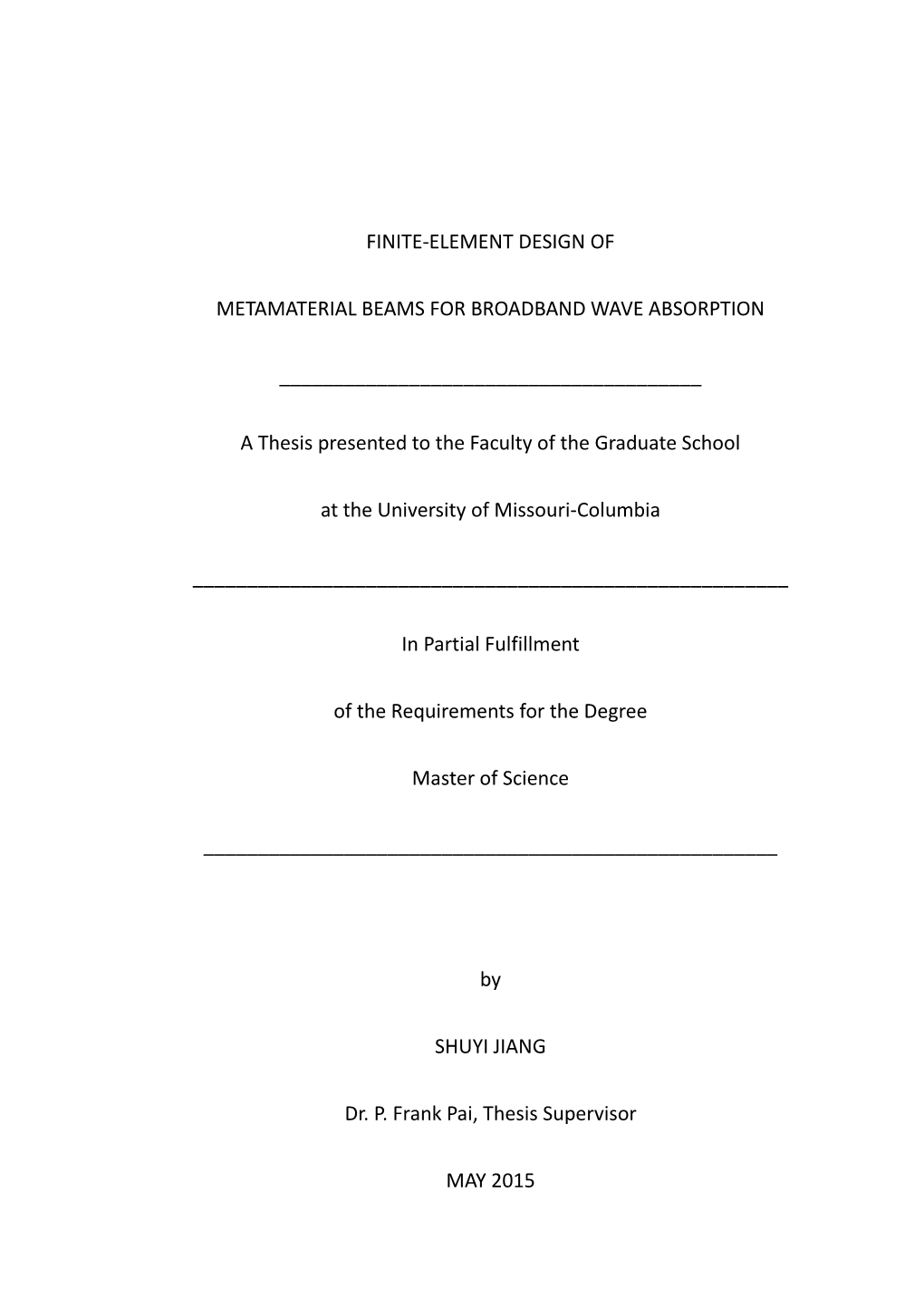 Finite-Element Design of Metamaterial Beams For