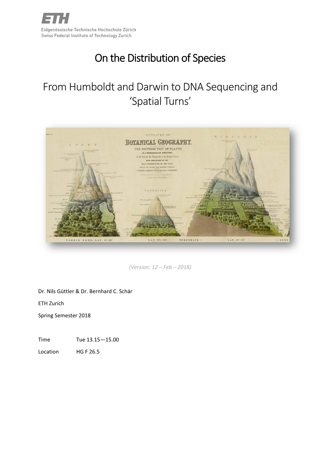 On the Distribution of Species from Humboldt and Darwin to DNA