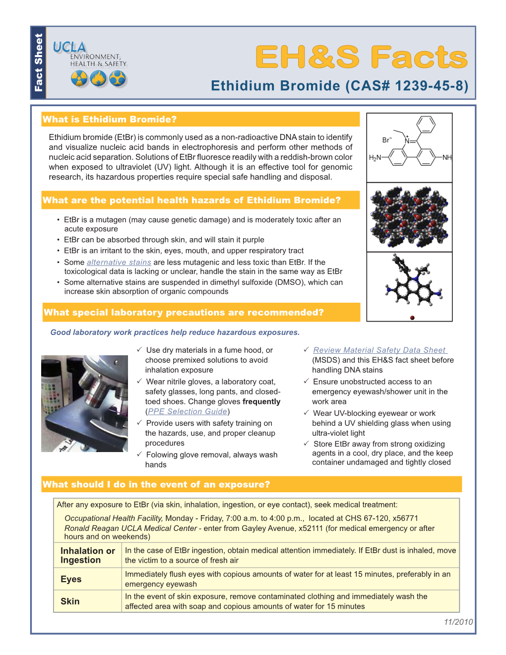 Ethidium Bromide(CAS#1239-45-8) ) Frequently EH&S Facts