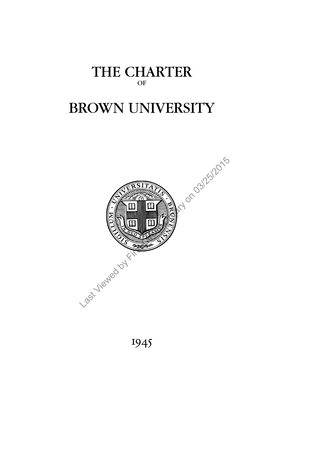 Charter of Brown University.Pdf