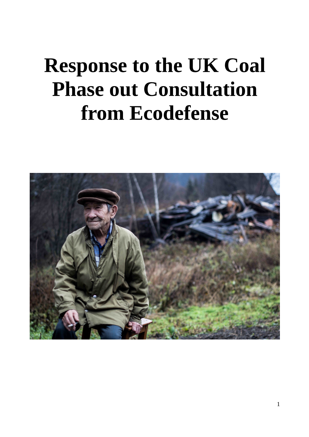 Response to the UK Coal Phase out Consultation from Ecodefense
