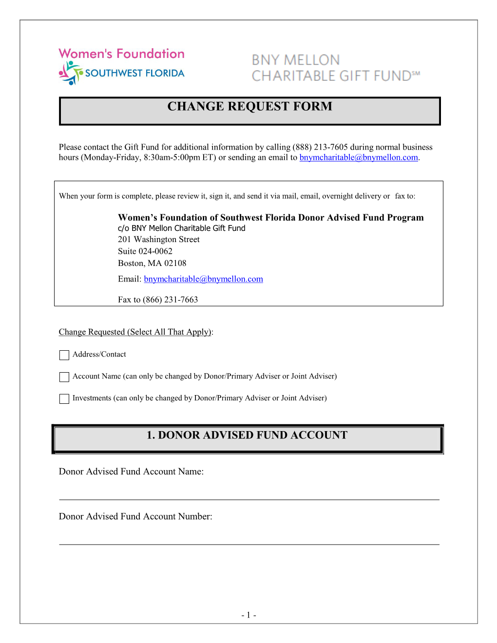 Change Request Form