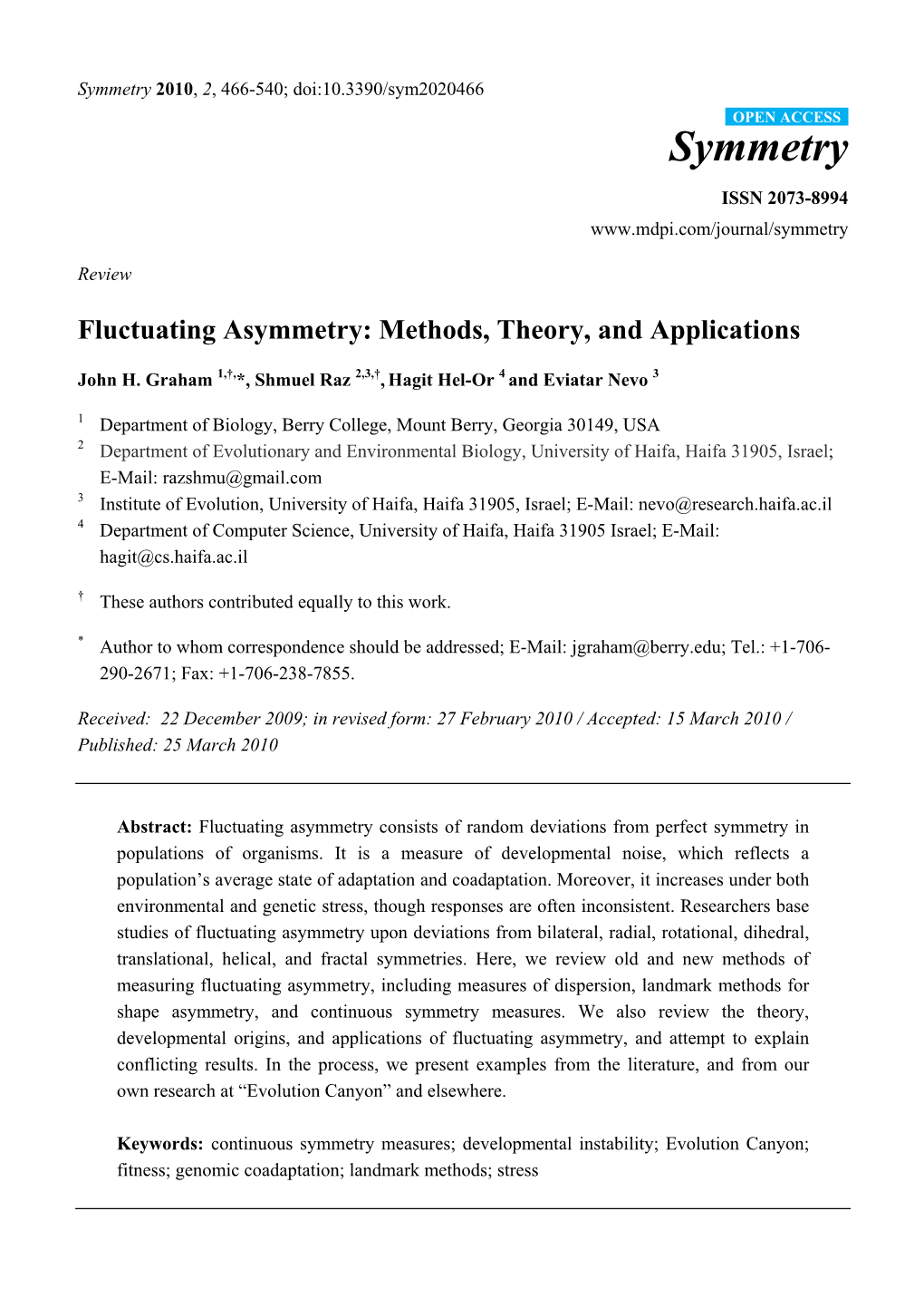 Fluctuating Asymmetry: Methods, Theory, and Applications