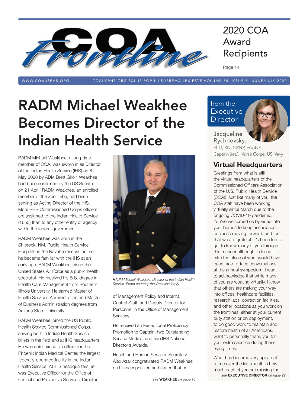 RADM Michael Weakhee Becomes Director of the Indian Health Service