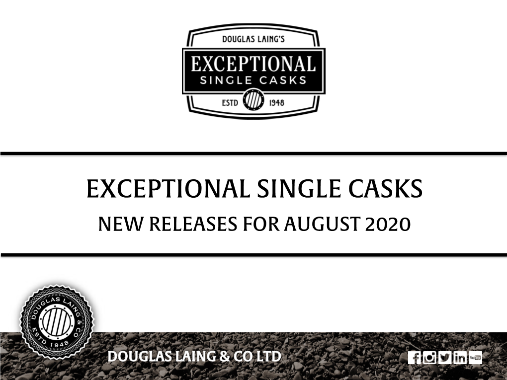 Exceptional Single Casks New Releases for August 2020 New Releases for August 2020