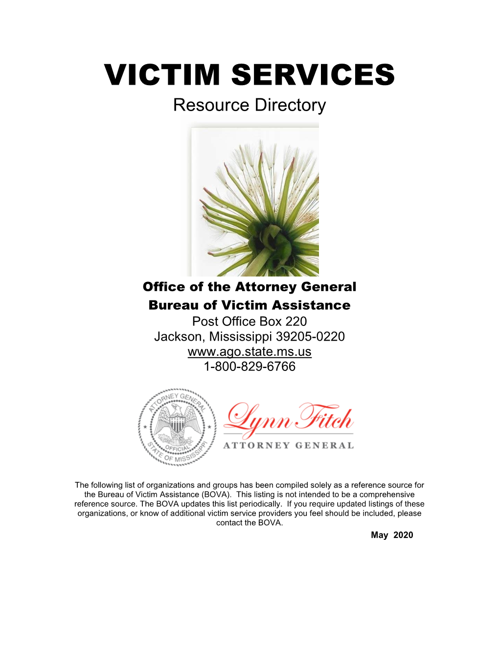 VICTIM SERVICES Resource Directory