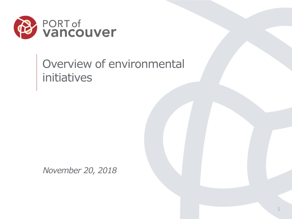 Port of Vancouver Our Vision