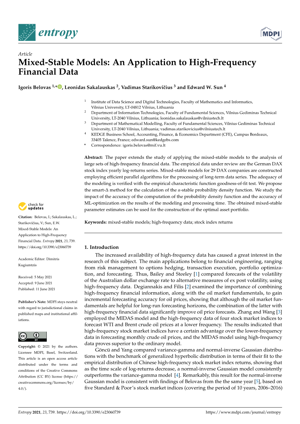 Mixed-Stable Models: an Application to High-Frequency Financial Data