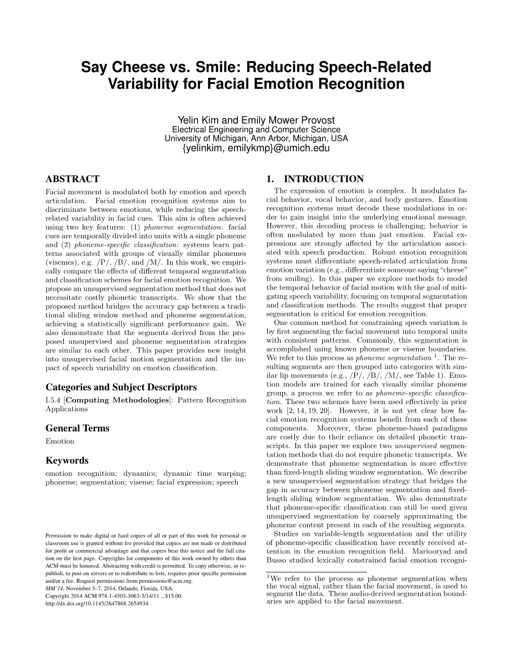 Reducing Speech-Related Variability for Facial Emotion Recognition