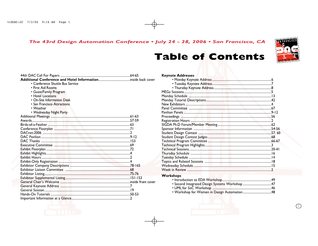 Table of Contents