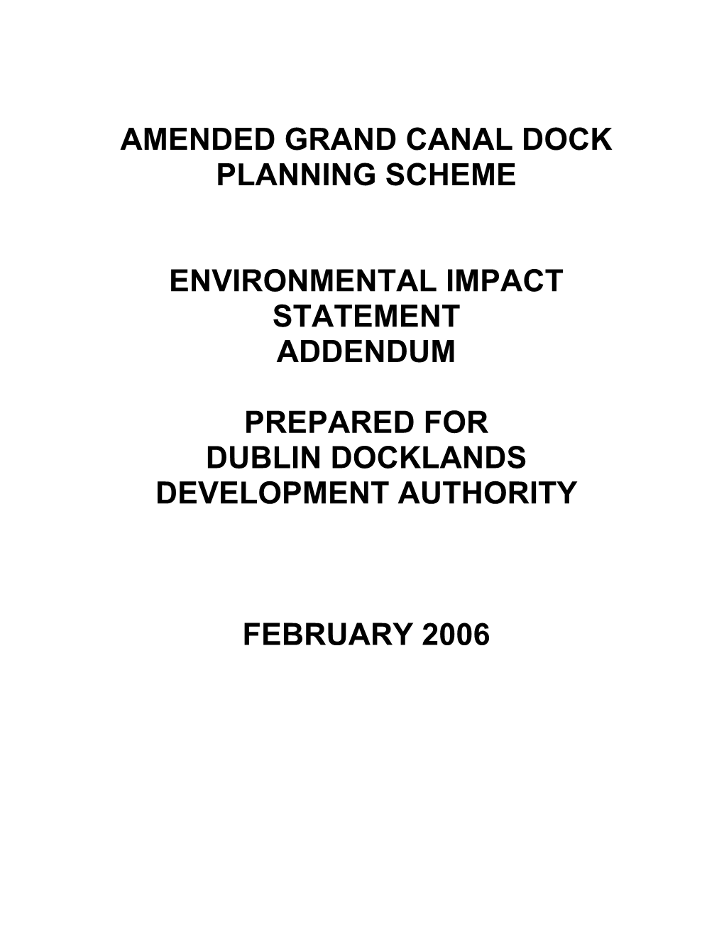 Amended Grand Canal Dock Planning Scheme
