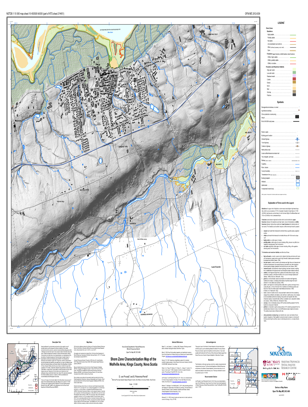 Open File Map ME 2012-009: Shore Zone Characterization Map of The