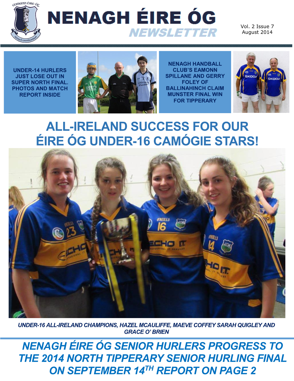 All-Ireland Success for Our Éire Óg Under-16 Camógie Stars!