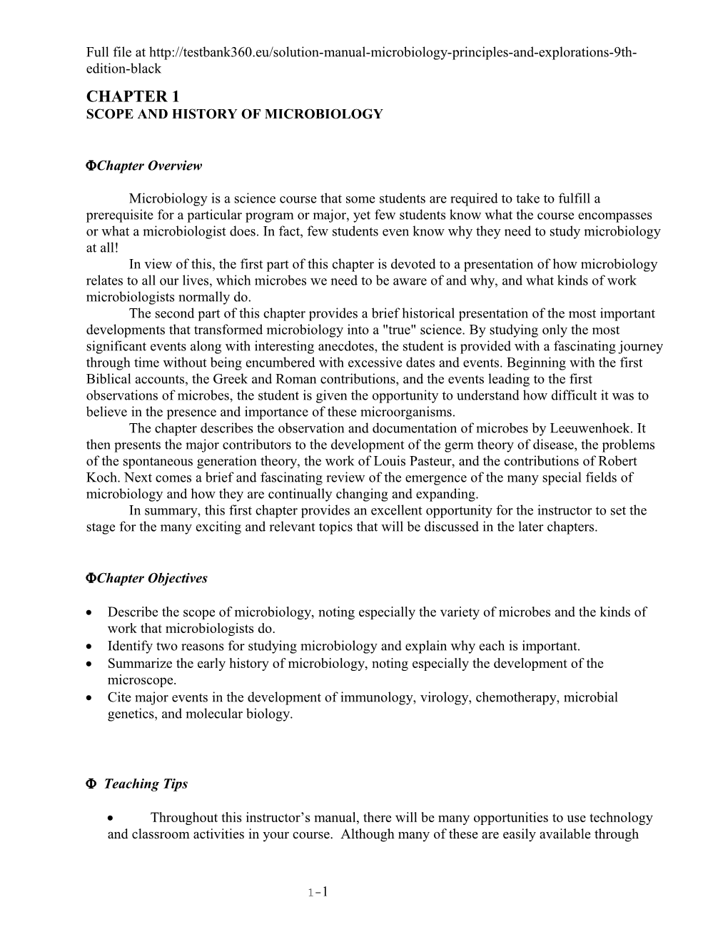 Scope and History of Microbiology