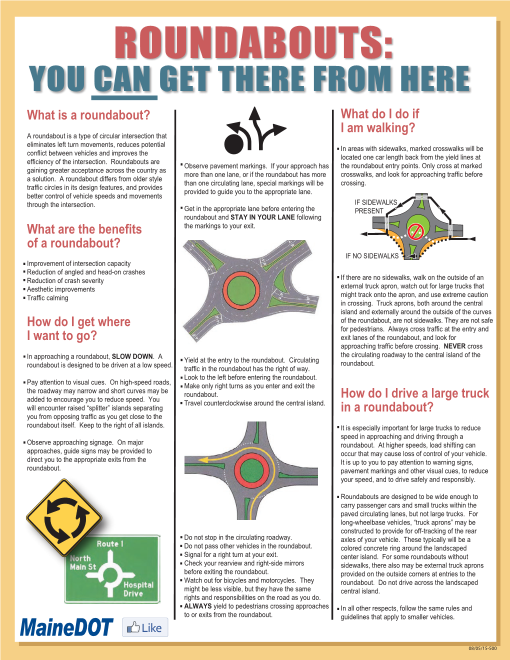 ROUNDABOUTS: YOU CAN GET THERE from HERE What Is a Roundabout? What Do I Do If