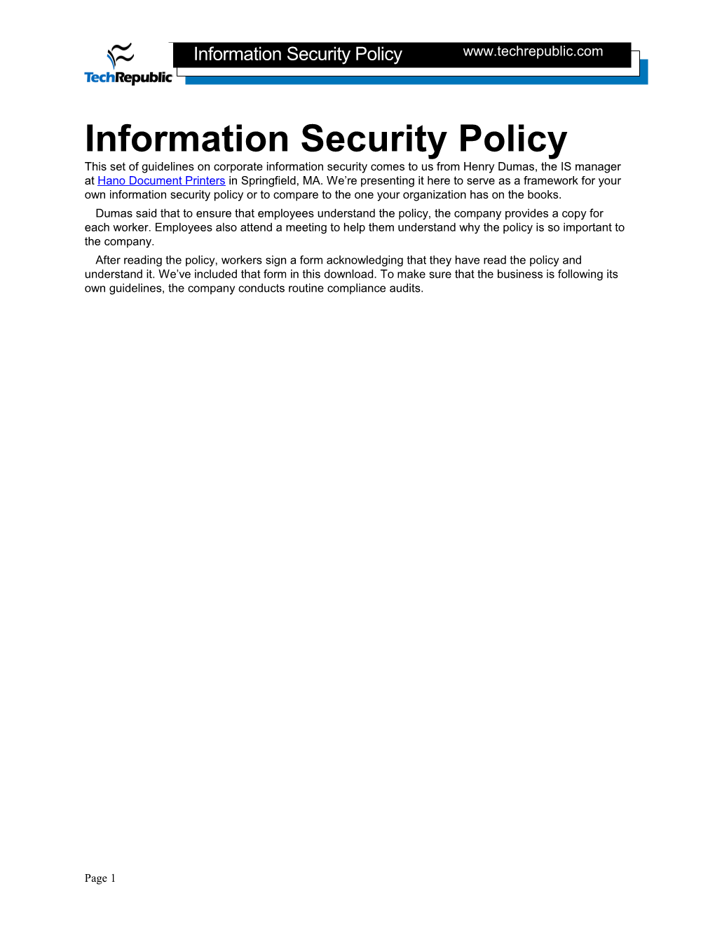 Information Security Policy