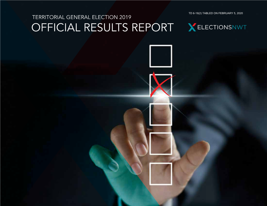 Territorial General Election 2019 Official Results Report