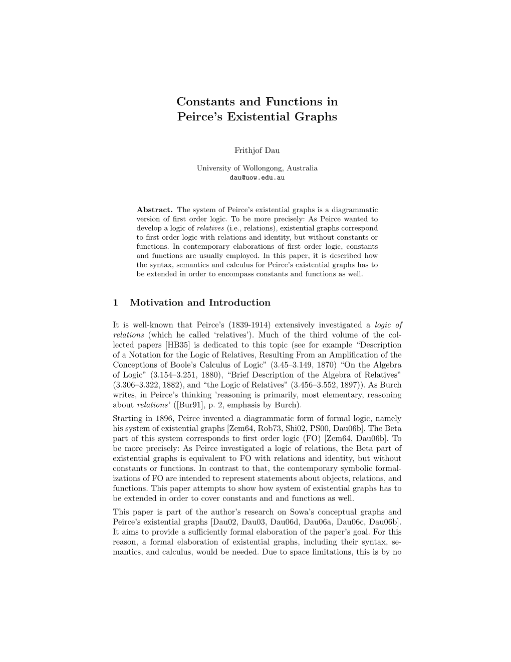 Constants and Functions in Peirce's Existential Graphs