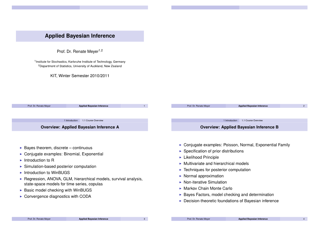 Applied Bayesian Inference