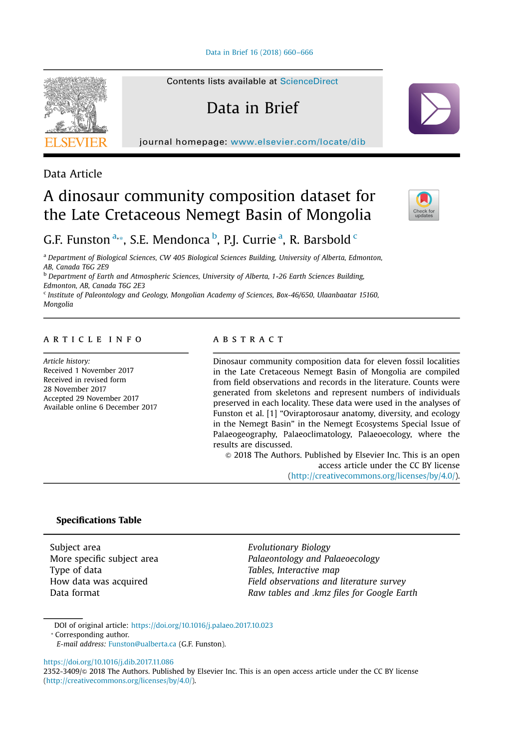 A Dinosaur Community Composition Dataset for the Late Cretaceous Nemegt Basin of Mongolia