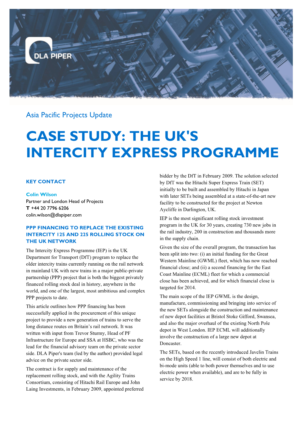 The Uk's Intercity Express Programme