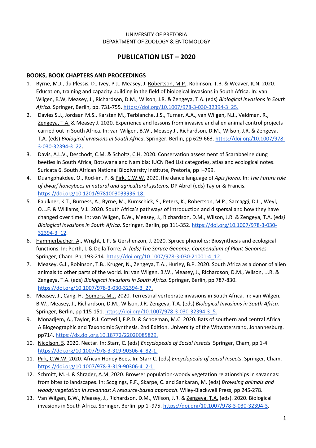 Publication List – 2020