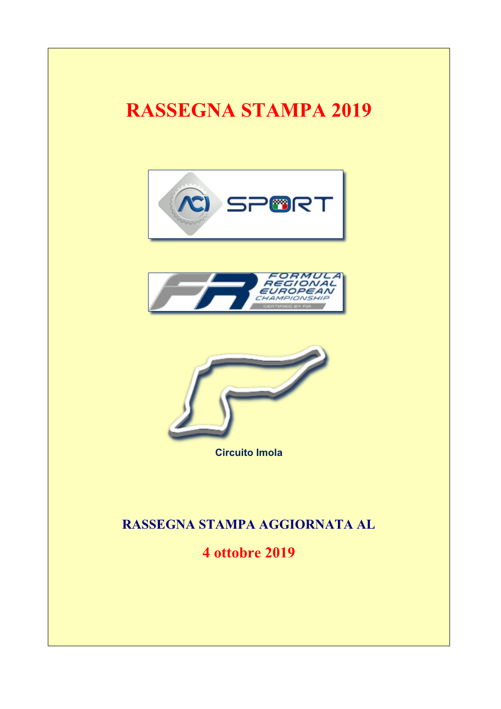 Rassegna Stampa 2019