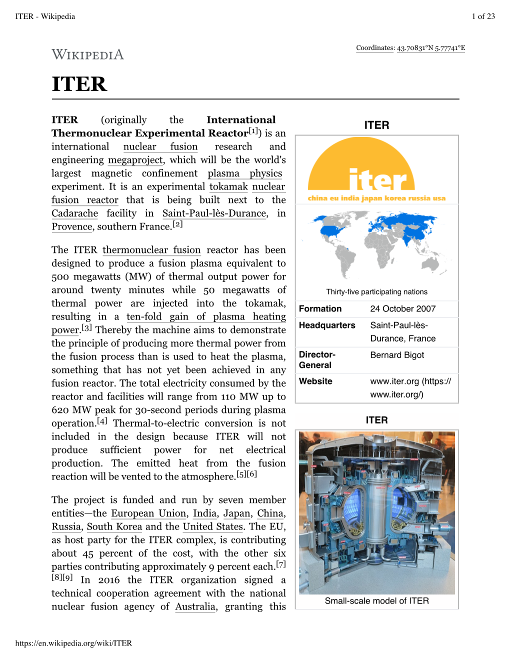 ITER - Wikipedia 1 of 23
