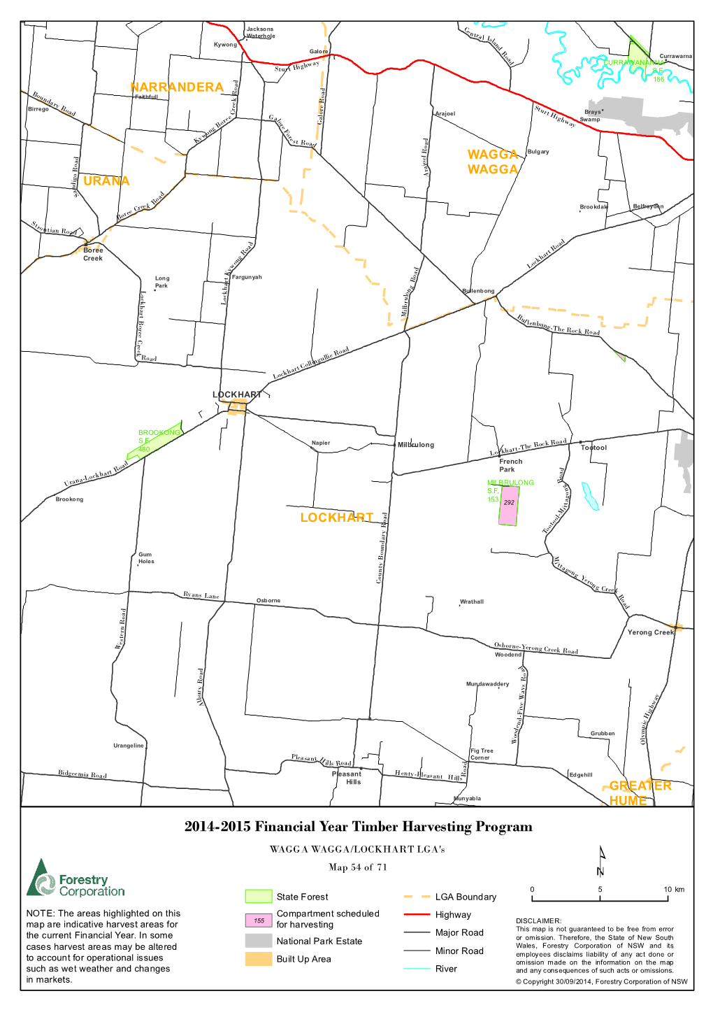 Timber Harvesting Program Map 54