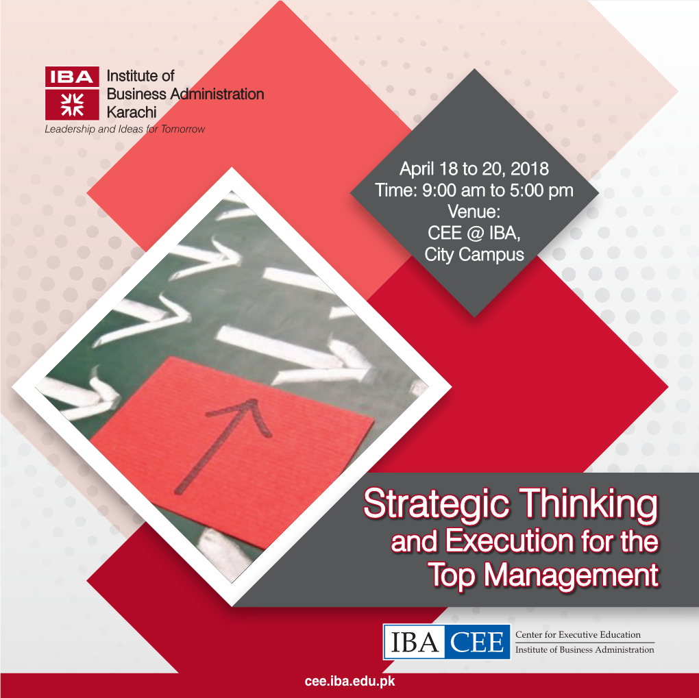 Strategic Thinking and Execution for the Top Management