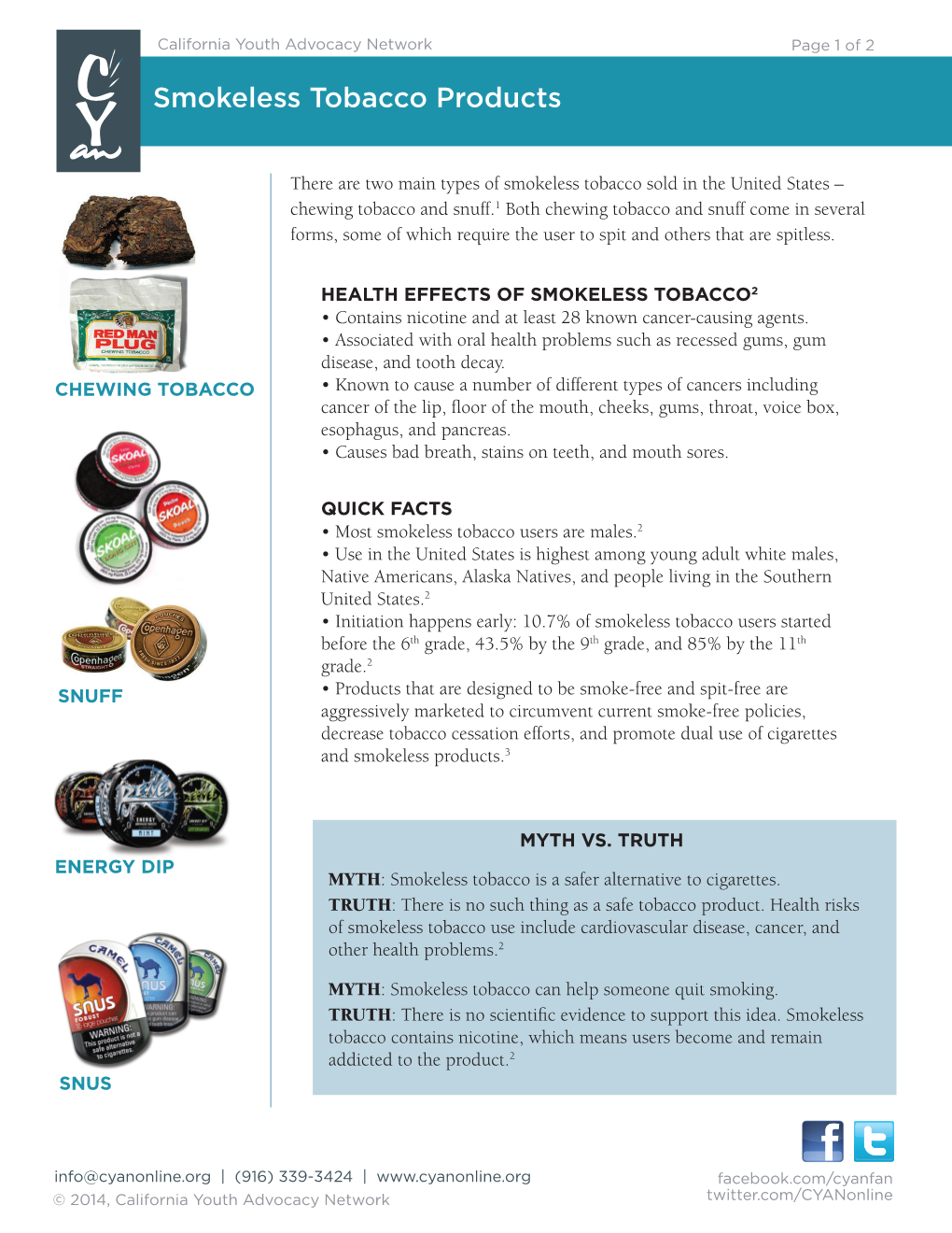 Smokeless Tobacco Products