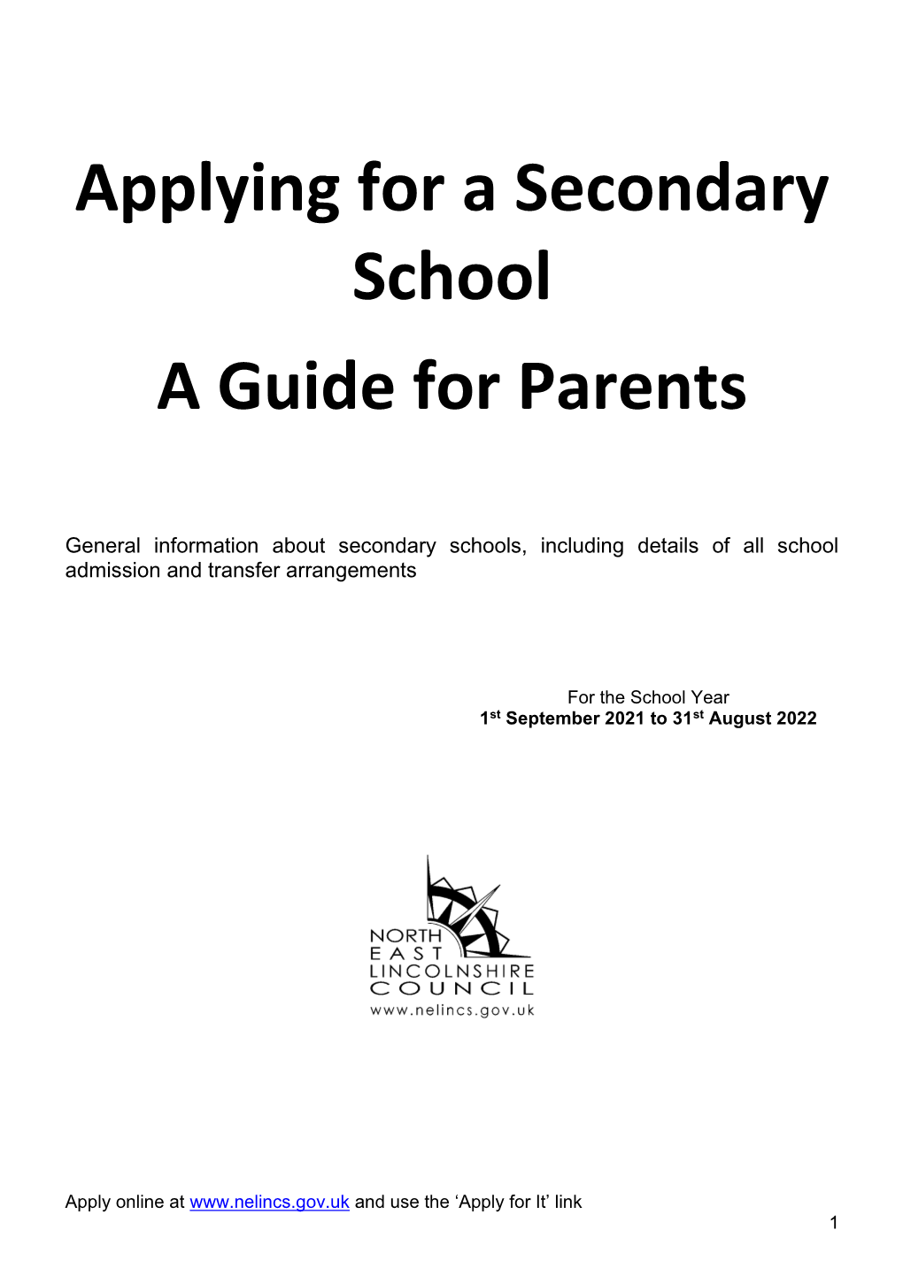 Applying for a Secondary School