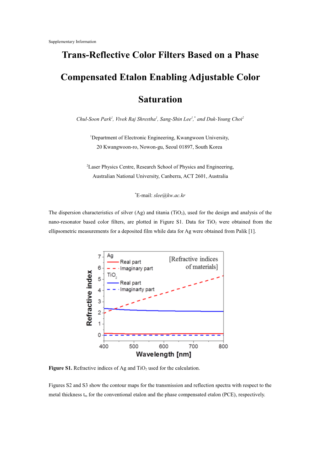 Trans-Reflective Color Filters Based on a Phase Compensated Etalon Enabling Adjustable