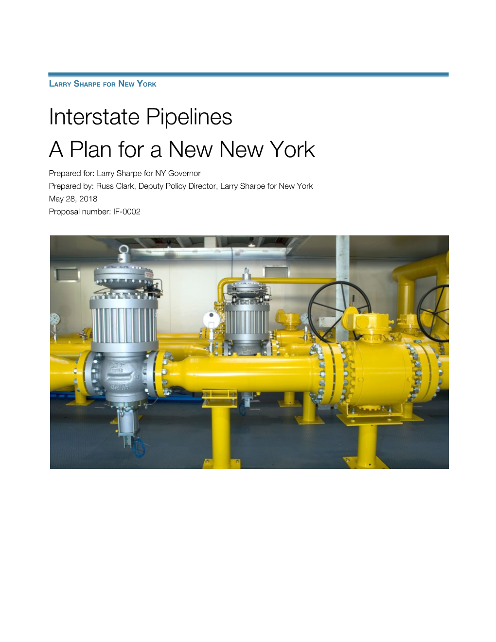 Interstate Pipelines a Plan for a New New York