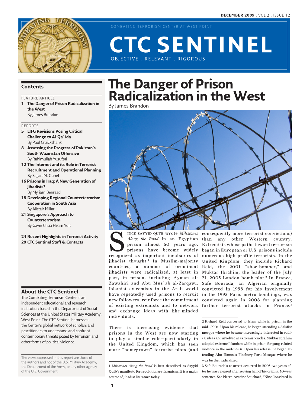 CTC Sentinel Vol 2, Issue 12