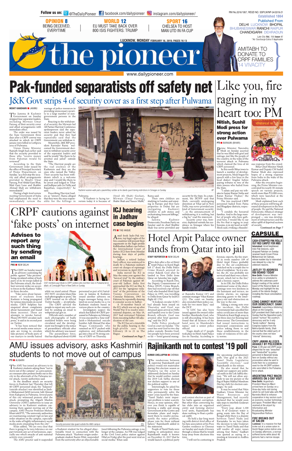 Pak-Funded Separatists Off Safety