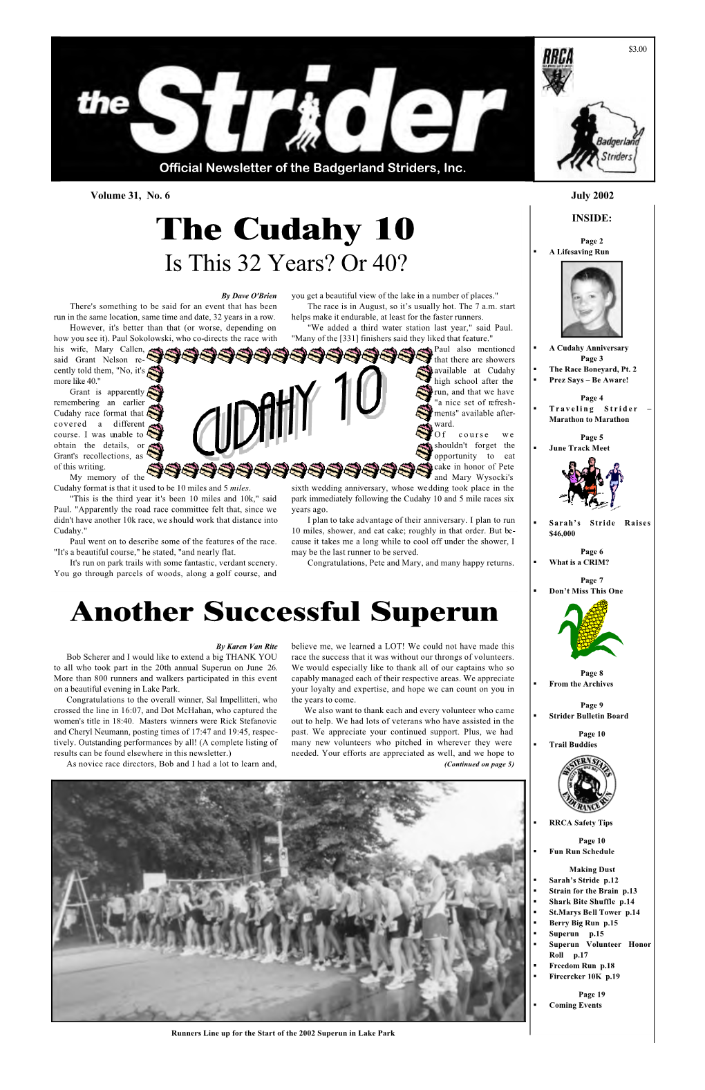 The Cudahy 10 Page 2 § a Lifesaving Run