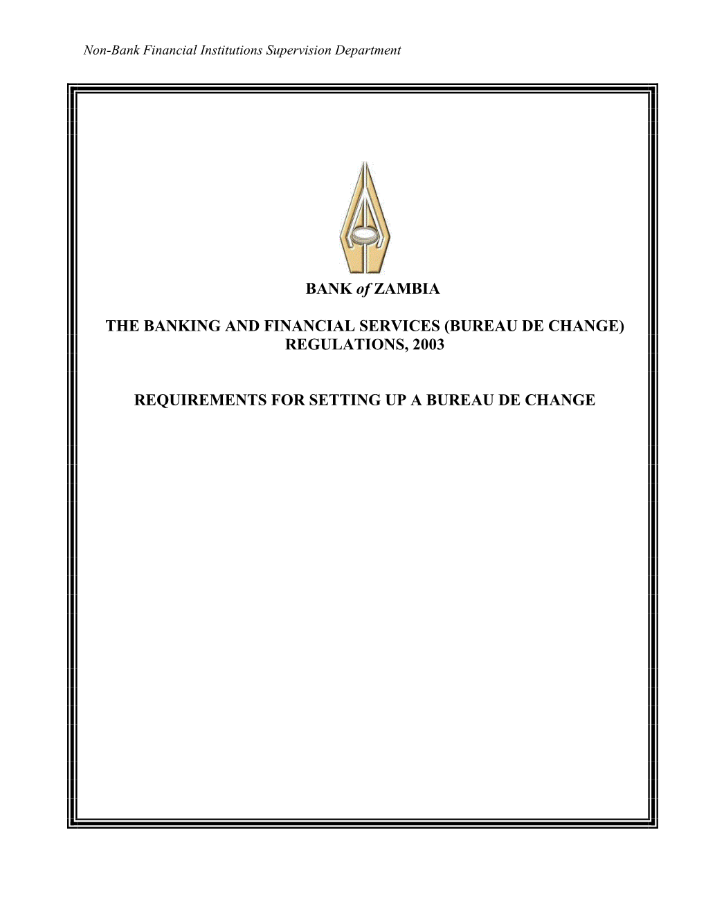 Bureau De Change) Regulations, 2003